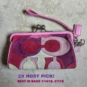 RARE LTD EDITION Coach Spring 2005 suede clutch